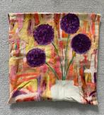 Mariska Meijers Kussenhoes Linnen 50x50cm, Huis en Inrichting, Ophalen of Verzenden, Zo goed als nieuw, Beige, Vierkant