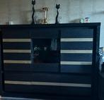 Buffetkast zwart/ tv kast zwart/ dressoir opknapper, Huis en Inrichting, Ophalen, Eikenhout, 150 tot 200 cm, 25 tot 50 cm