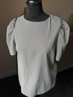 Q2Collection Zwart-Wit Top met Pofmouwen, Kleding | Dames, Blouses en Tunieken, Maat 38/40 (M), Zwart, Ophalen of Verzenden, Zo goed als nieuw