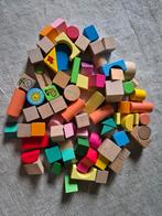 Houten gekleurde kleur Blokken - 70+ stuks - Hema & Janod, Ophalen of Verzenden, Zo goed als nieuw, Overige merken