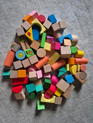 Houten gekleurde kleur Blokken - 70+ stuks - Hema & Janod beschikbaar voor biedingen