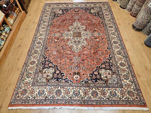 Vintage handgeknoopt perzisch tapijt sarough 302x198, Huis en Inrichting, Stoffering | Tapijten en Kleden, Gebruikt, 150 tot 200 cm