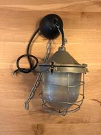 Vintage Industriële Stallamp - 23cm Diameter, Huis en Inrichting, Ophalen, Gebruikt, Vintage/industrieel, Glas