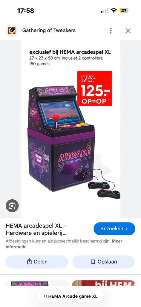 Retro Arcade Spelcomputer, Spelcomputers en Games, Spelcomputers | Overige, Gebruikt, Ophalen of Verzenden