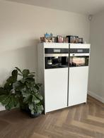 Schitterende mat witte Next 125 hoge  dubbele keukenkast, Huis en Inrichting, Ophalen, 100 tot 150 cm, Wit, Zo goed als nieuw