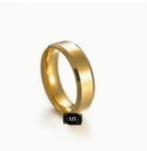 Goudkleurige ring., Sieraden, Tassen en Uiterlijk, IJzer of Staal, Nieuw, Ophalen of Verzenden, Kleiner dan 17