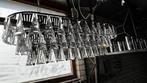 Elegante Hanglamp met Kristallen, Ophalen, Zo goed als nieuw, Metaal, Minder dan 50 cm