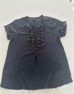 Zwarte Maison Scotch blouse met korte mouwen, Zwart, Ophalen of Verzenden, Zo goed als nieuw, Korte mouw