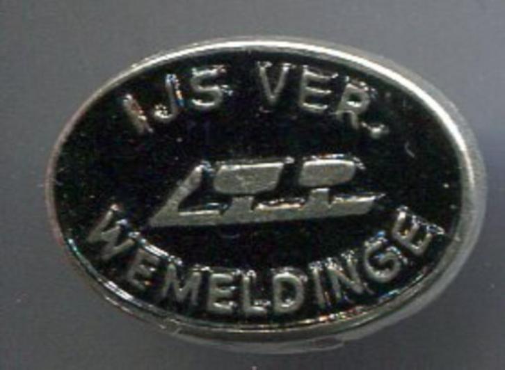 IJs vereniging Wemeldingen zilverkleurig broche ( P_242 ), Verzamelen, Speldjes, Pins en Buttons, Nieuw, Speldje of Pin, Sport