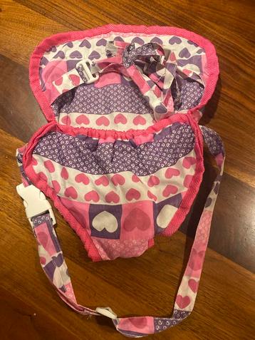 Draagzak voor Pop - Roze met Hartjes beschikbaar voor biedingen