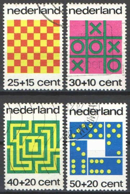 Nederland NVPH nr 1038/41 gestempeld Kinderpostzegels 1973, Postzegels en Munten, Postzegels | Nederland, Gestempeld, Na 1940