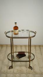 Antieke Messing Franse Bar Cart, Antiek en Kunst, Antiek | Meubels | Tafels, Ophalen of Verzenden