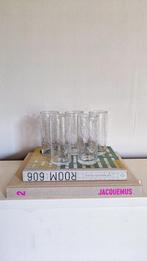 5x cracked glass longdrinkglazen, Ophalen of Verzenden, Gebruikt
