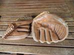 2x Honkbalhandschoen leder, Sport en Fitness, Honkbal en Softbal, Ophalen of Verzenden, Zo goed als nieuw, Handschoen