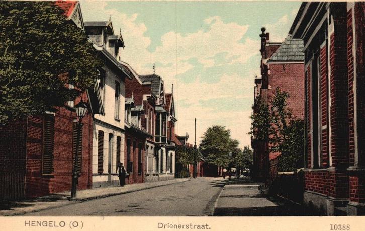 Hengelo, Drienerstraat  129944, Verzamelen, Ansichtkaarten | Nederland, Ongelopen, Overijssel, 1920 tot 1940, Verzenden