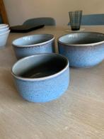 Drie schaaltjes casa reactief aardewerk blauw, Rond, Ophalen of Verzenden, Zo goed als nieuw, Aardewerk