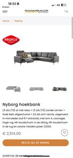 Industriële Hoekbank Nyborg - Cognac - 318 x 248, Huis en Inrichting, Banken | Bankstellen, -, Elektrische uitschuifbare lounge industrieel hoekbank cognac