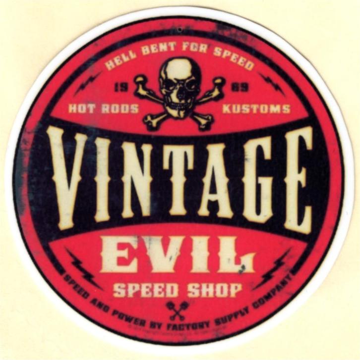 Vintage Evil Speed Shop sticker #2, Verzamelen, Stickers, Nieuw, Verzenden