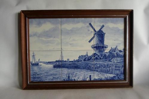 Tegeltableau Delft Jacob v Ruysdael, Antiek en Kunst, Antiek | Wandborden en Tegels, Ophalen of Verzenden