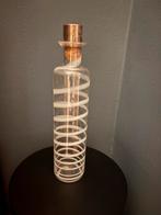 Leerdam Floris Meydam Karaf met witte slinger, Gebruikt, Wit, Ophalen of Verzenden, Glas