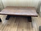 Massief eiken salontafel, Huis en Inrichting, Tafels | Salontafels, Eikenhout, Kloostertafel, Ophalen of Verzenden, Zo goed als nieuw