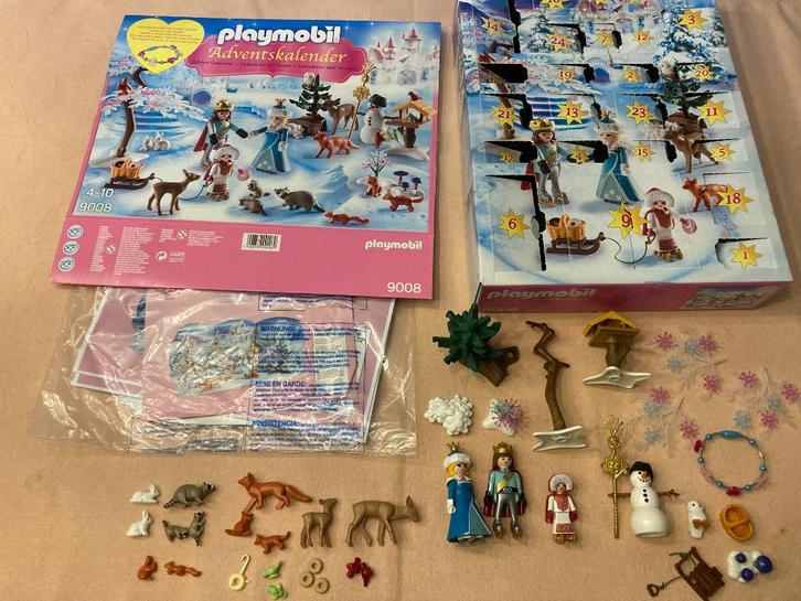Playmobil 9008 adventskalender schaatsen winter landschap!, Kinderen en Baby's, Speelgoed | Playmobil, Zo goed als nieuw, Complete set