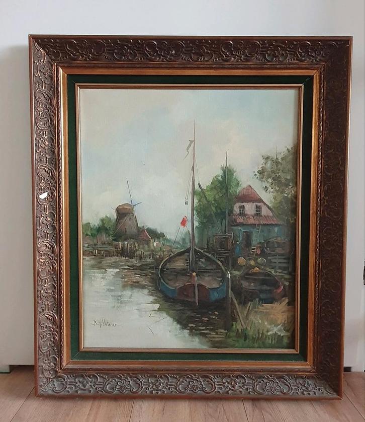 Schilderij B.H.Slotman, Antiek en Kunst, Kunst | Schilderijen | Klassiek, Ophalen