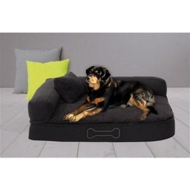Orthopedisch hondenkussen Pallina 80x60x25 cm Antraciet, Dieren en Toebehoren, Hondenmanden, Nieuw, Stof, Ophalen of Verzenden
