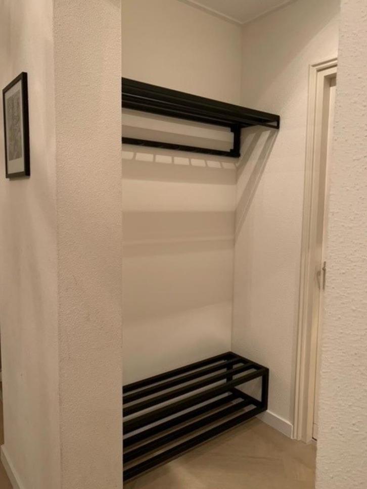 Stalen kapstok en schoenenrek op maat, Huis en Inrichting, Woonaccessoires | Kapstokken, Nieuw, Wandkapstok, 150 tot 200 cm, Metaal