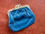 Vintage retro blauwe dames portemonnaie / portemonnee, Ophalen of Verzenden, Overige typen