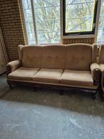 Klassieke Driepersoonsbank met Houten Details, Hout, Gebruikt, Klassiek, Driepersoons