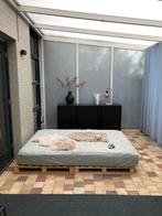 Pallet bed, pallet bank, Ophalen, Tweepersoons, 140 cm, Zo goed als nieuw