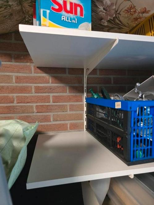 Garage planken meubelpaneel met rails 2 x 250m lang 60 diep, Huis en Inrichting, Kasten | Overige, Zo goed als nieuw, Ophalen
