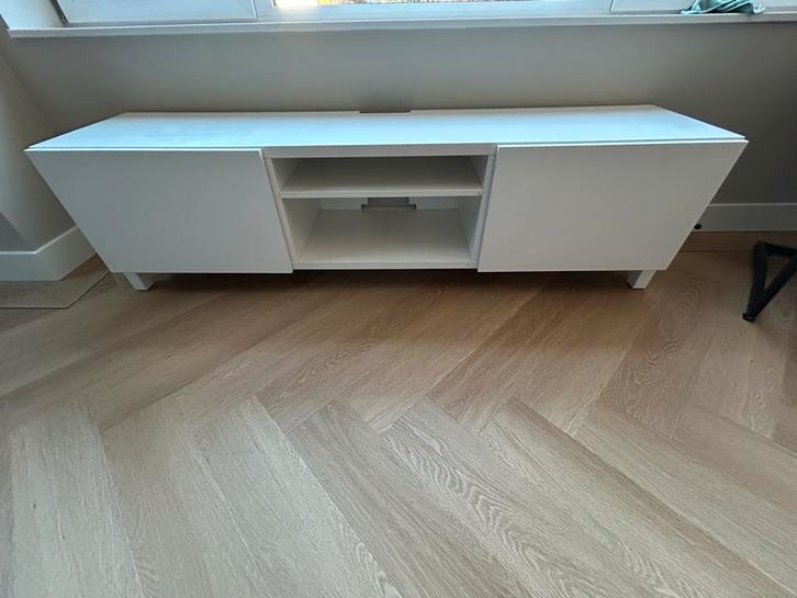 IKEA Besta TV meubel wit met lades, Huis en Inrichting, Kasten | Televisiemeubels, Gebruikt, Minder dan 100 cm, 150 tot 200 cm