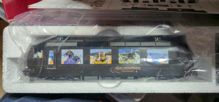 Bemo H0m MOB Ge 4/4 "Kuh Plakate" - Zeldzaam!, Hobby en Vrije tijd, Modeltreinen | H0, Zo goed als nieuw, Locomotief, Gelijkstroom