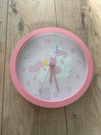 Roze Eenhoorn Wandklok, Ophalen of Verzenden, Zo goed als nieuw, Wandklok