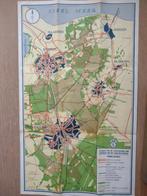 Landkaart Hilversum Laren Blaricum Bussum Huizen Naarden, Ophalen of Verzenden, Gelezen, 1800 tot 2000, Landkaart