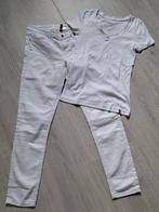 Witte skinny jeans van Divided & shirtje van EDC, Gedragen, W30 - W32 (confectie 38/40), Esprit, Ophalen of Verzenden