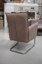 Luxe fauteuil Aron Jess Design metaal leer modern naturel, Huis en Inrichting, Fauteuils, Ophalen, Zo goed als nieuw, Metaal, 50 tot 75 cm