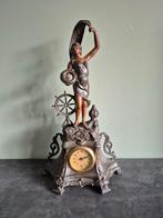 Fraaie Aiguilles klok met Neptune beeld, Ophalen of Verzenden