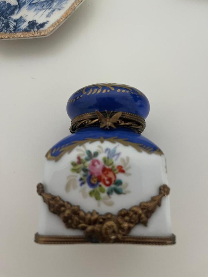 Antieke Limoges Inktpot, Antiek en Kunst, Antiek | Woonaccessoires, Verzenden