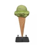 Schepijs 150 cm - pistache ijs op ijshoorn verrijdbaar