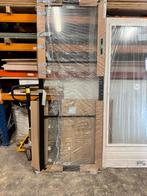 1 stompe zwarte deur met glas, Ophalen, 80 tot 100 cm, Binnendeur, Glas