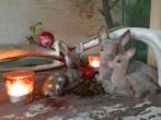 Kerst hertjes, flock hertjes, bambi's, kerstdecoratie, Antiek en Kunst, Ophalen of Verzenden