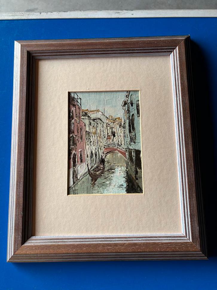 4 Schilderijen in Passe Partout Lijst, Antiek en Kunst, Kunst | Schilderijen | Klassiek, Ophalen of Verzenden