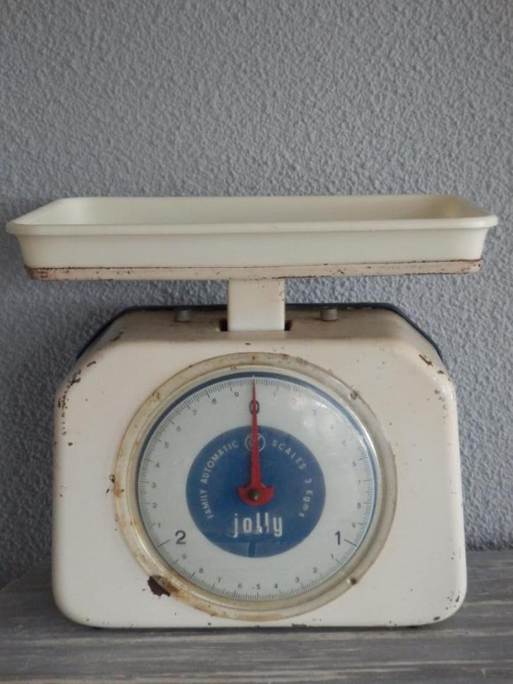 Prachtige oude keukenweegschaal, blikvanger in de keuken!, Huis en Inrichting, Keuken | Keukenbenodigdheden, Gebruikt, Ophalen of Verzenden