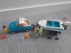 PLAYMOBIL 6864 - Surfer stel, pick-up, trailer met speedboot, Ophalen of Verzenden, Gebruikt, Complete set
