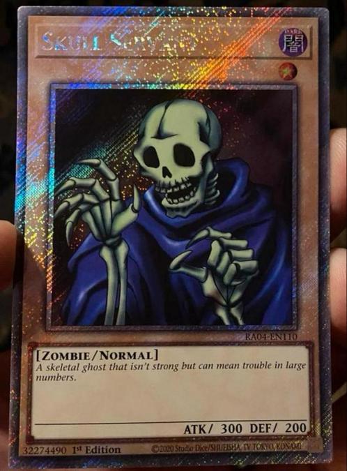 Yu-Gi-Oh! Skull Servant RA04 1st Edition M/NM !, Hobby en Vrije tijd, Verzamelkaartspellen | Yu-gi-Oh!, Zo goed als nieuw, Losse kaart