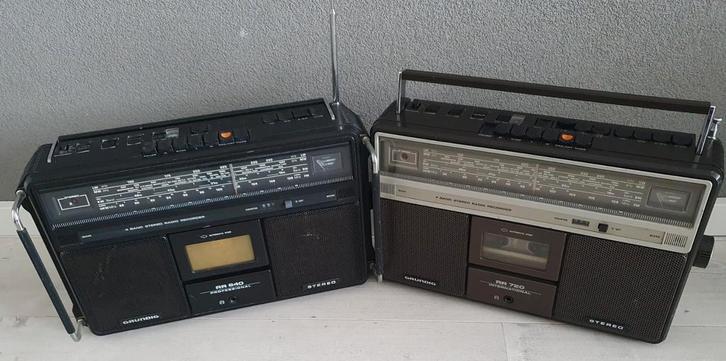 Nostalgie vintage Grundig RR 640.& Grundig 720, Audio, Tv en Foto, Radio's, Gebruikt, Ophalen of Verzenden