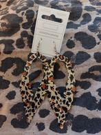 Leopard Oorbellen, Ophalen, Overige materialen, Hangers, Beige